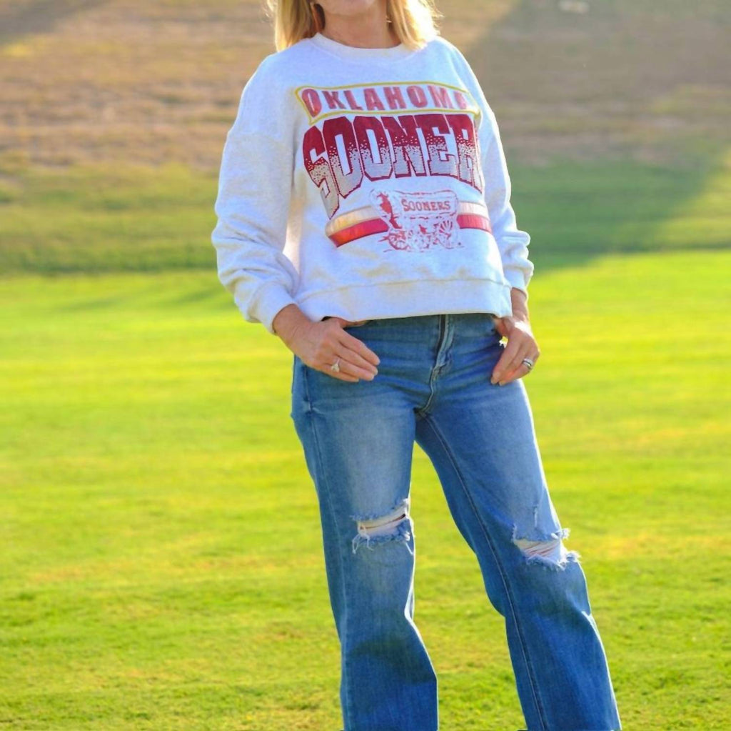Queen Of Sparkles - Sooners Vintage Sweatshirt