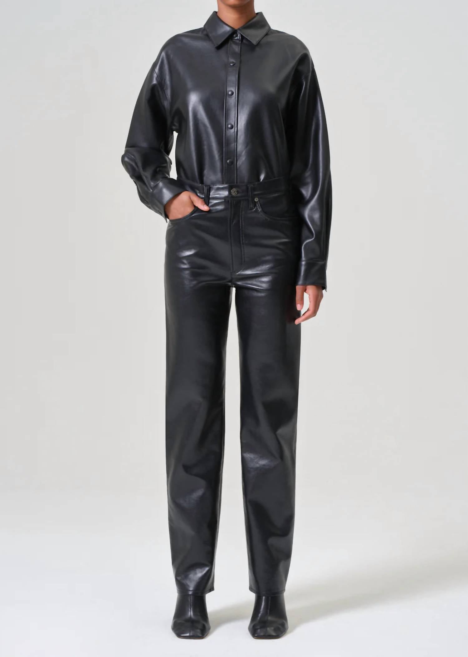 Agolde - 90's Pinch Waist Leather Jean