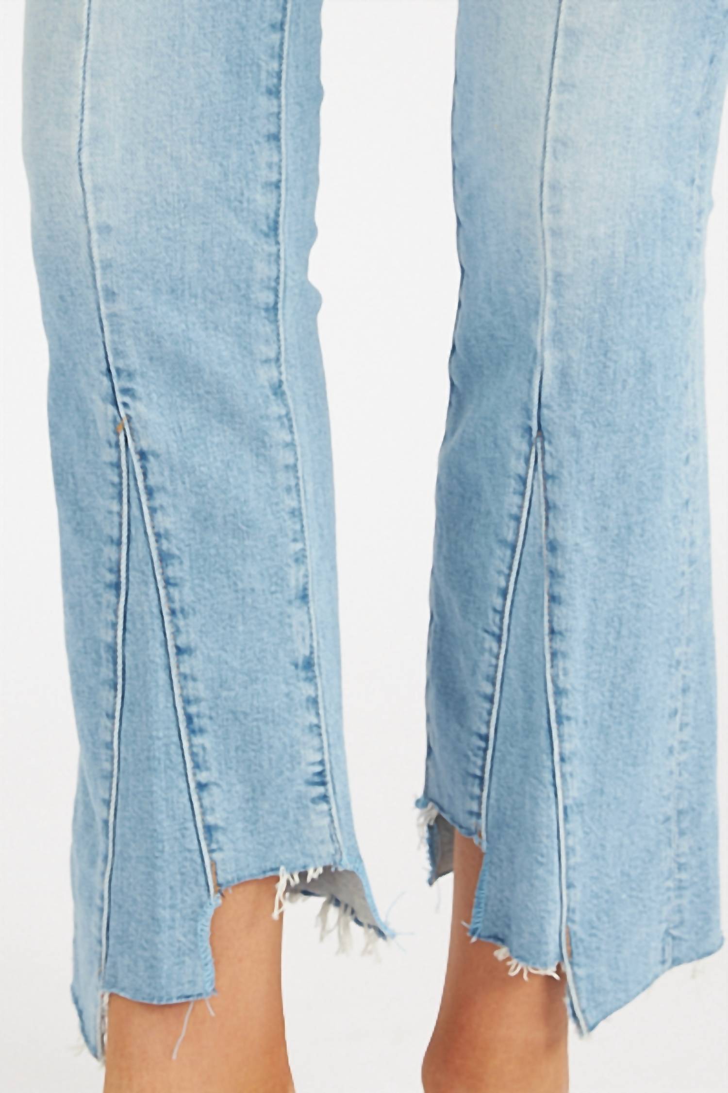Mother - Insider Crop Pointy Fray High Rise Bootcut Jeans