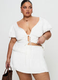 Gulliver Tie Side Mini Skort White Curve