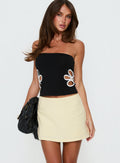 Gigi Linen Blend Skort Lemon