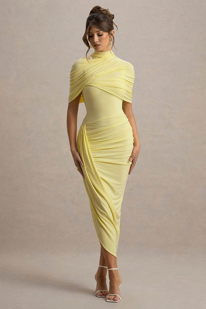 Cape Waist Midi Dress