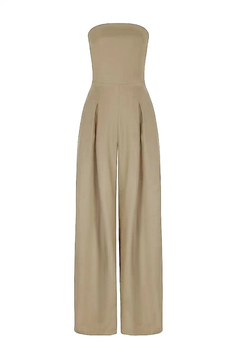 Starry Night-Strapless Backless Jumpsuit