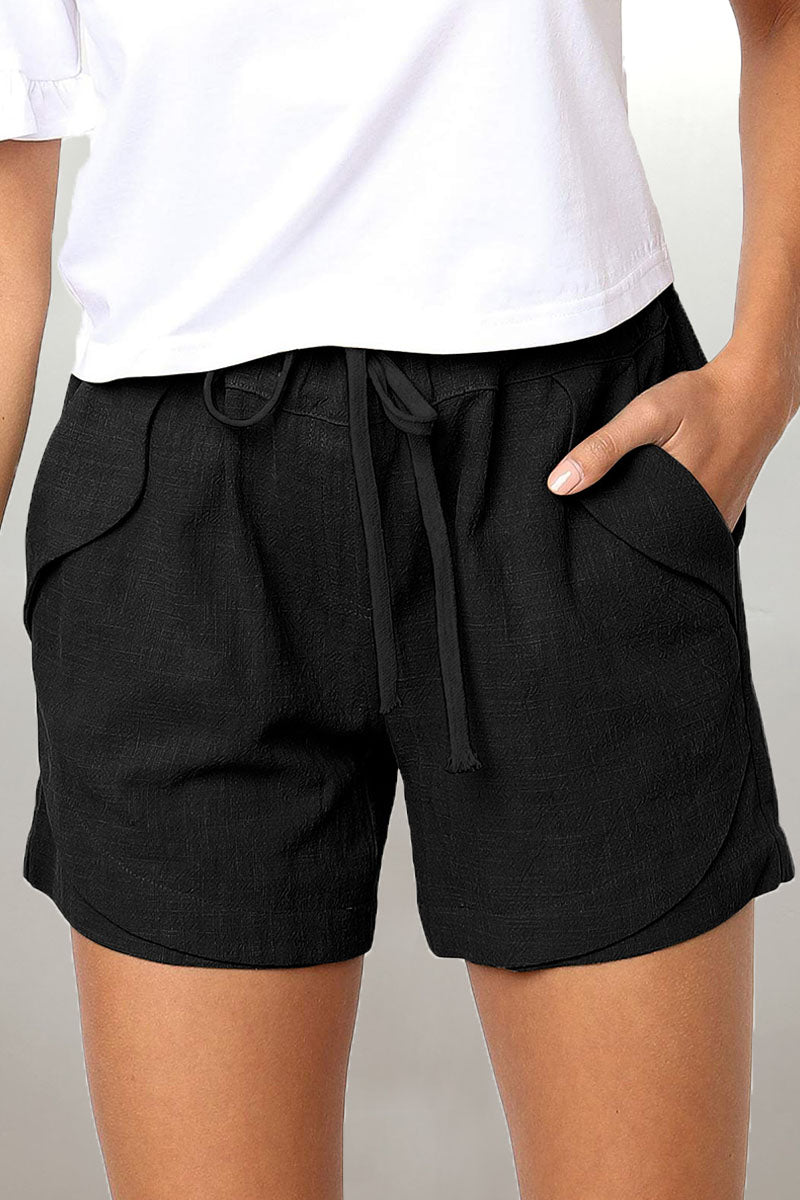 Casual Solid Pocket Loose High Waist Straight Bottoms(7 Colors)