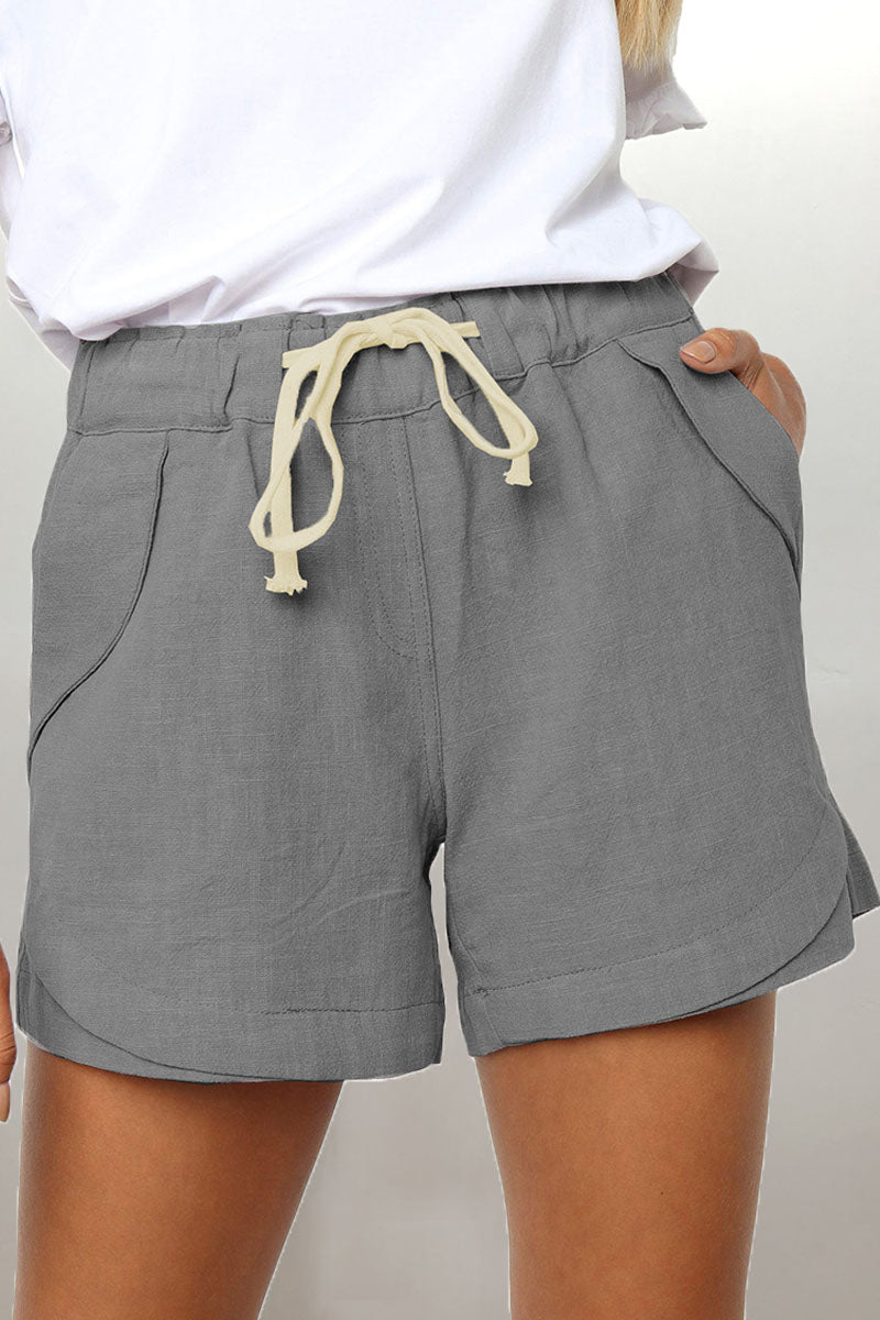 Casual Solid Pocket Loose High Waist Straight Bottoms(7 Colors)