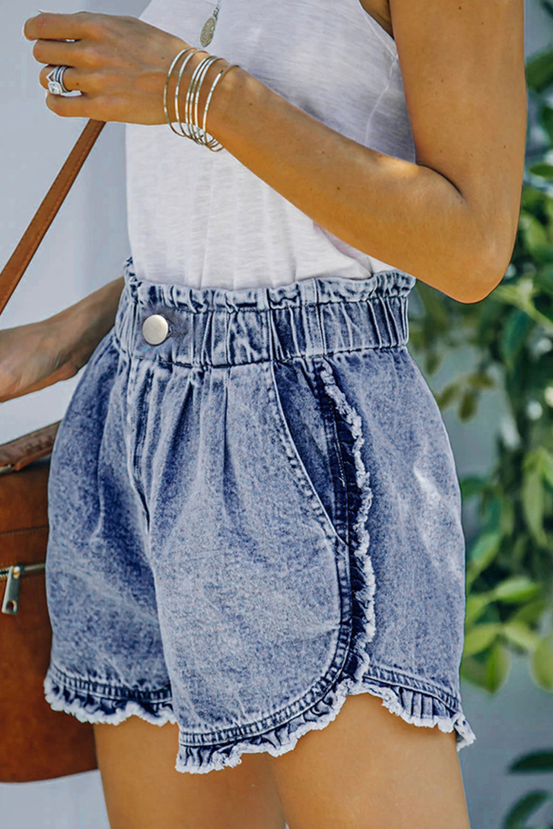 Casual Solid Split Joint Straight Mid Waist Straight Solid Color Bottoms