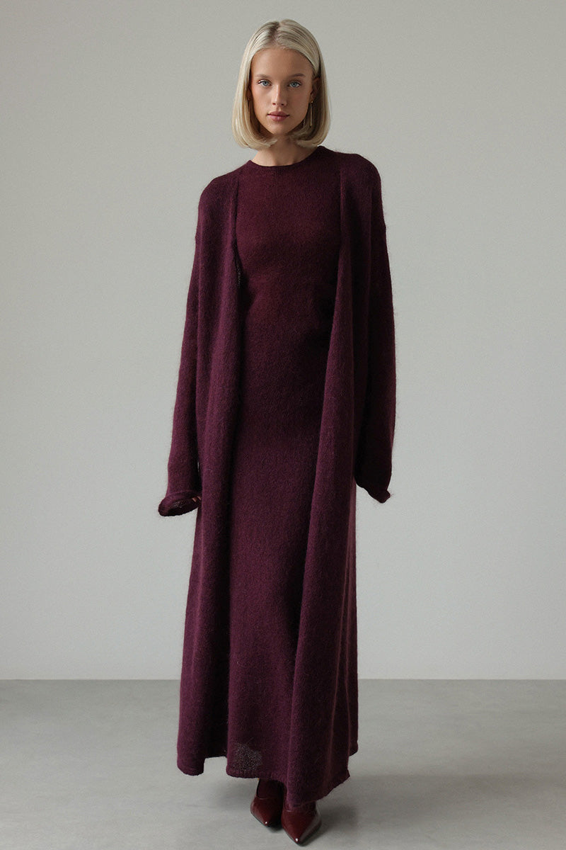 Cozy Cardigan & Knit Dress Set