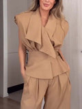 Vintage Belt Vest And Shorts Set - Vest