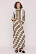 Vintage Striped Maxi Skirt Set