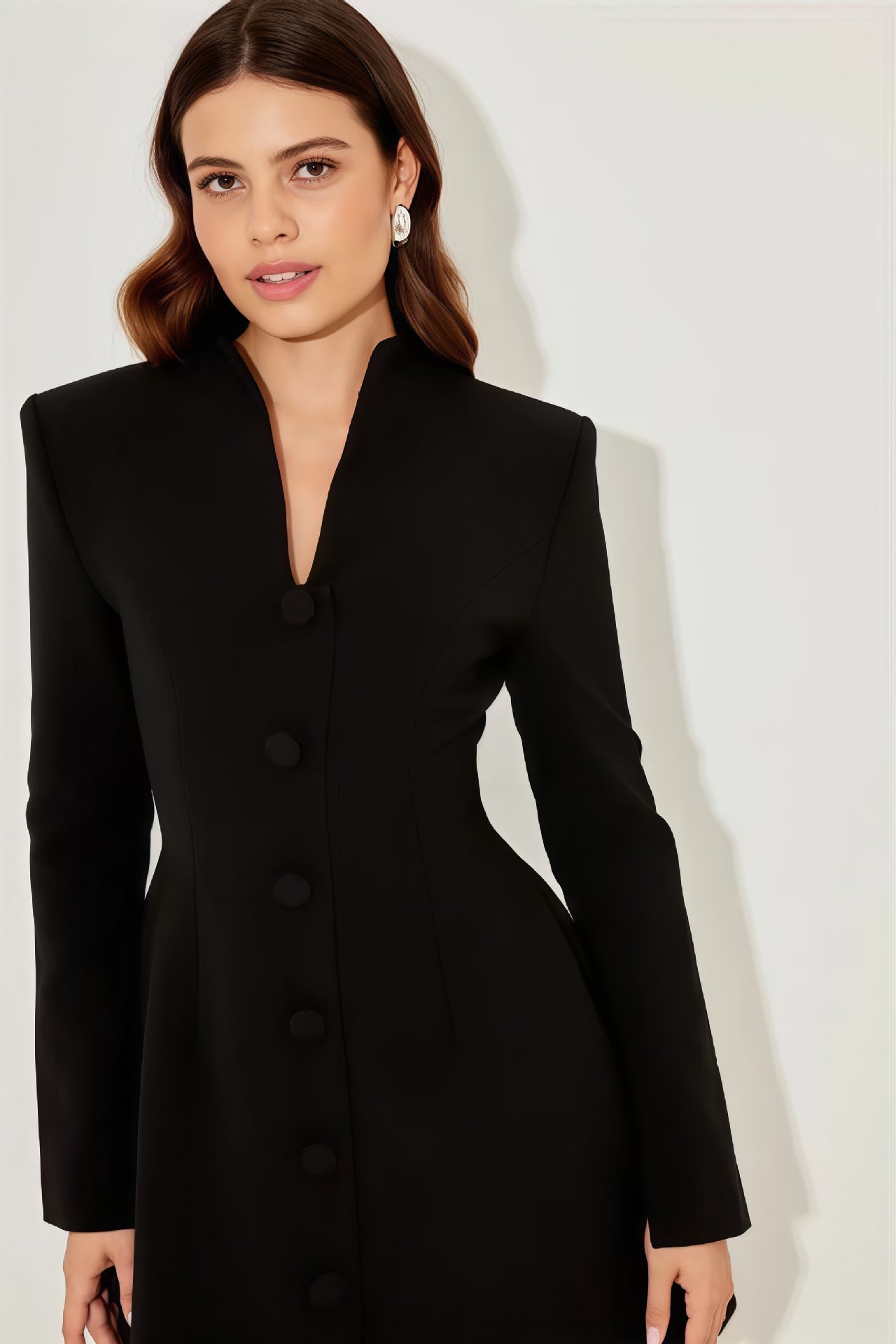 Urban Chic V-Neck Blazer Mini Dress