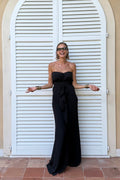 Flowing Asymmetric Caftan With Belt