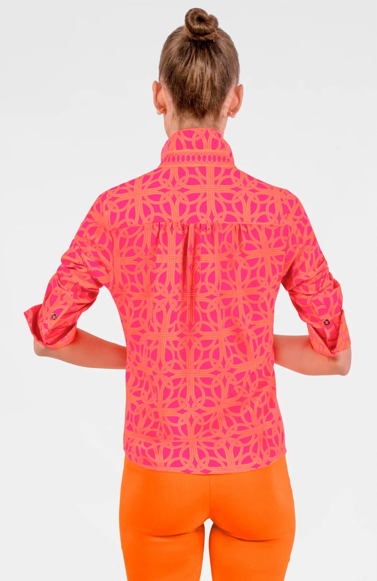Gretchen Scott - Ring Toss Long Sleeve Ruffle Rumble Blouse