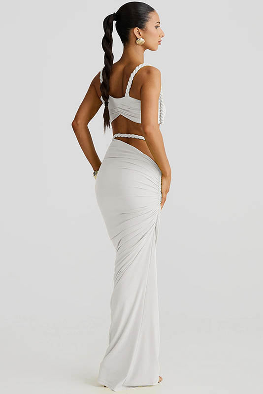 Sea Breeze Halter Bikini & Skirt Set