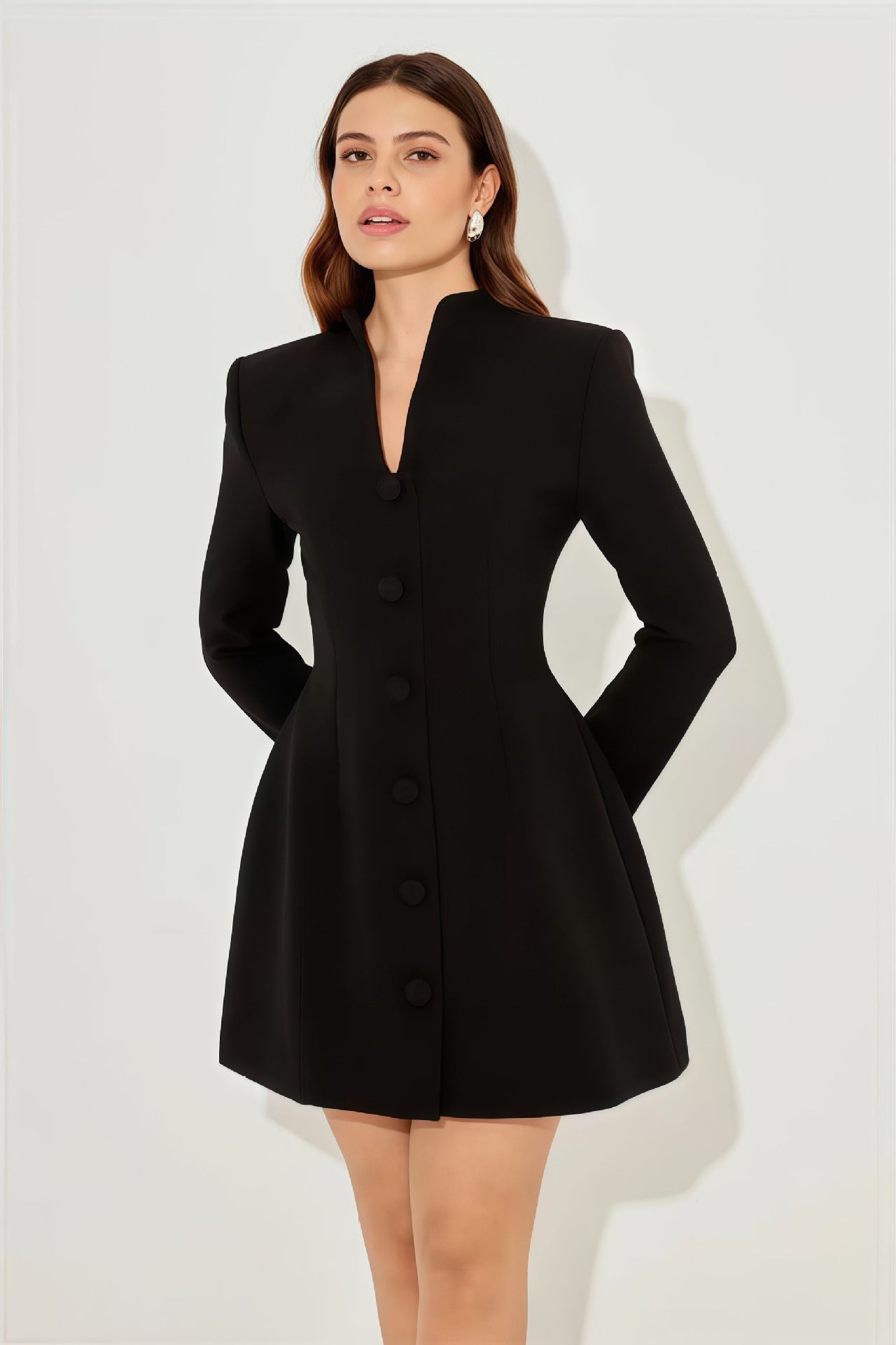 Urban Chic V-Neck Blazer Mini Dress