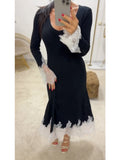 Lace Accents Maxi Dress