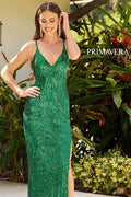 4324 - Primavera - Sequin Dress With Low Open Back