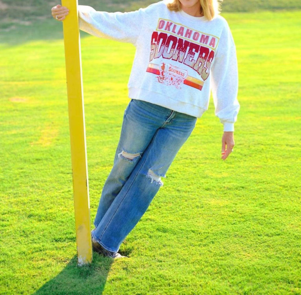 Queen Of Sparkles - Sooners Vintage Sweatshirt