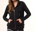 French Kyss - Abstract Print Zip Up Hoodie
