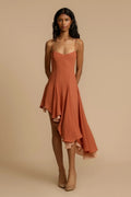 Dana  Peach Mini Dress