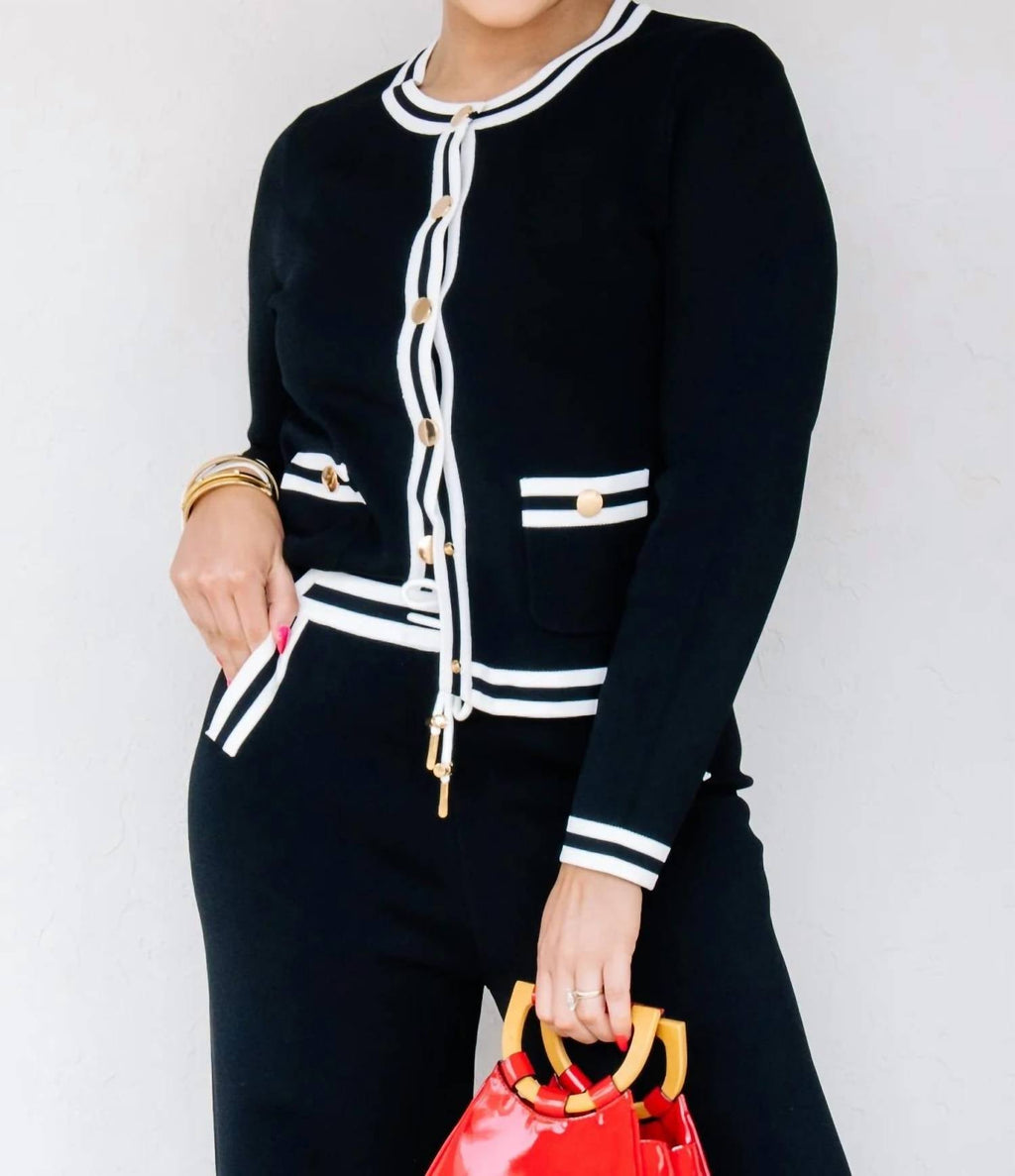Azi - Sara long sleeve button cardigan