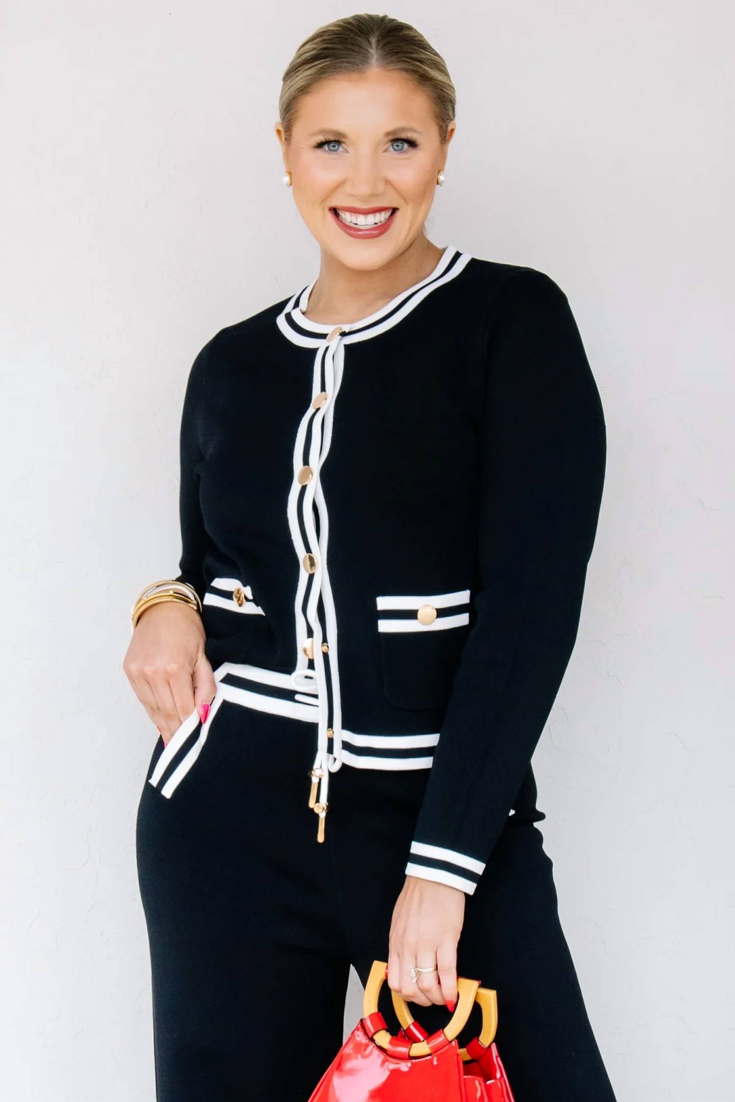 Azi - Sara long sleeve button cardigan