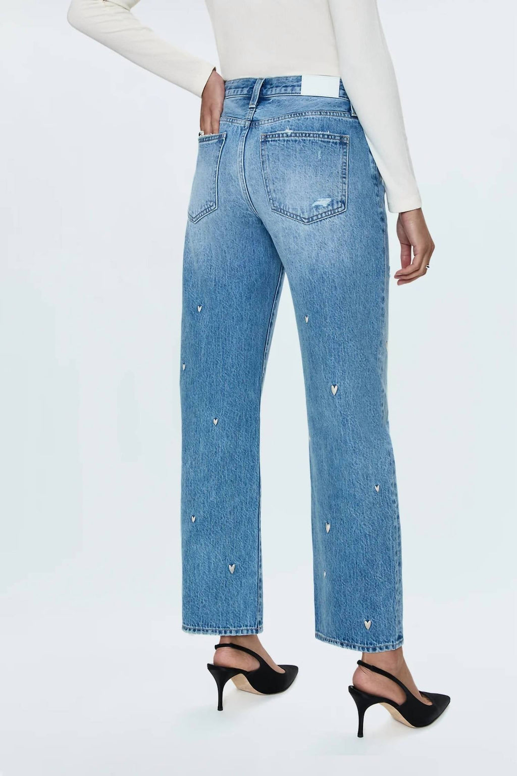 Pistola - Lexi Mid Rise Bowed Straight Leg Jeans