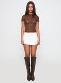 Can't Sleep Skort White Petite