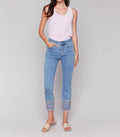 Charlie B - Briana Embroidered Hem Jean