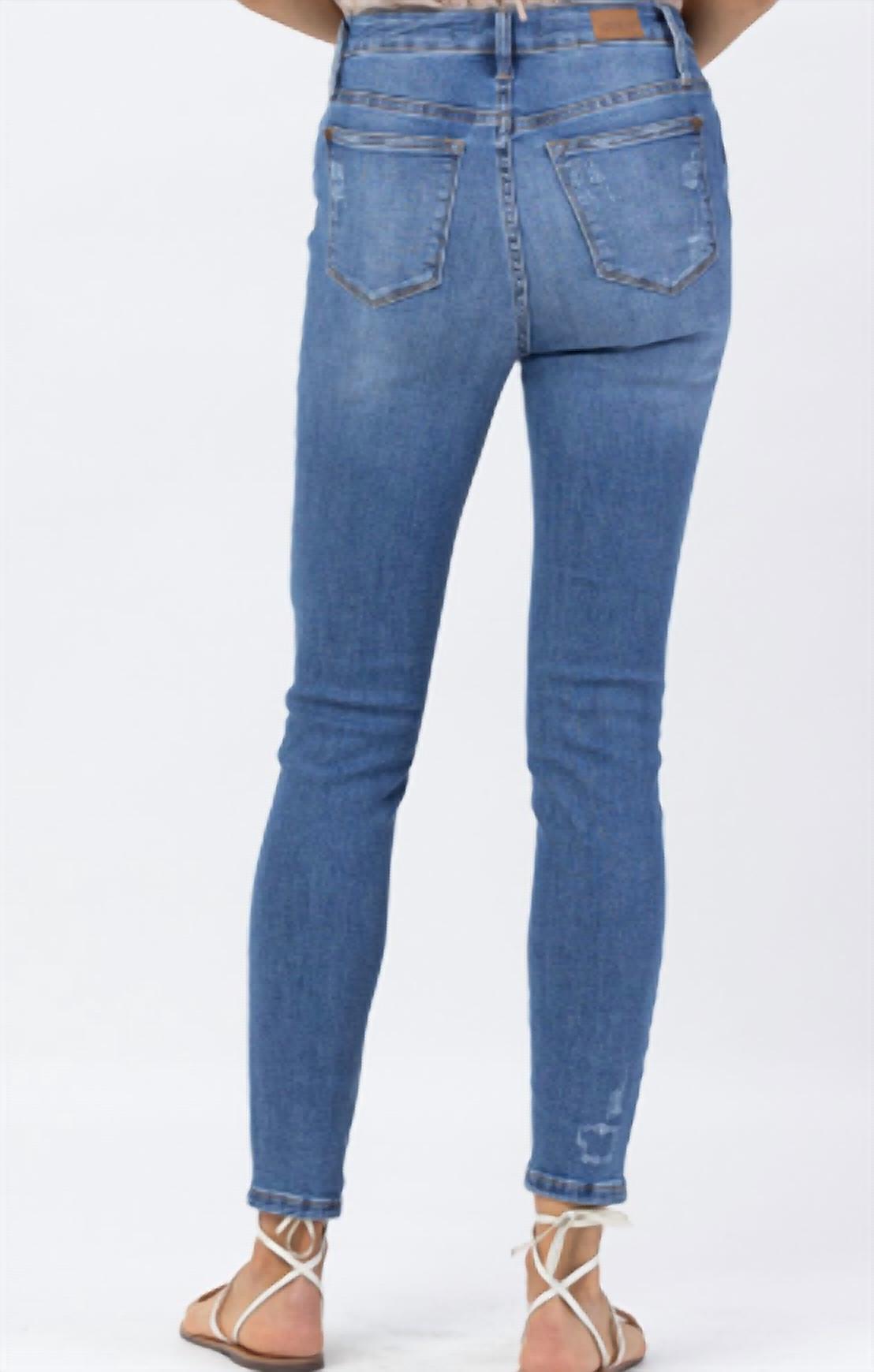 Judy Blue - High Waist Lemon Patch Skinny Jeans