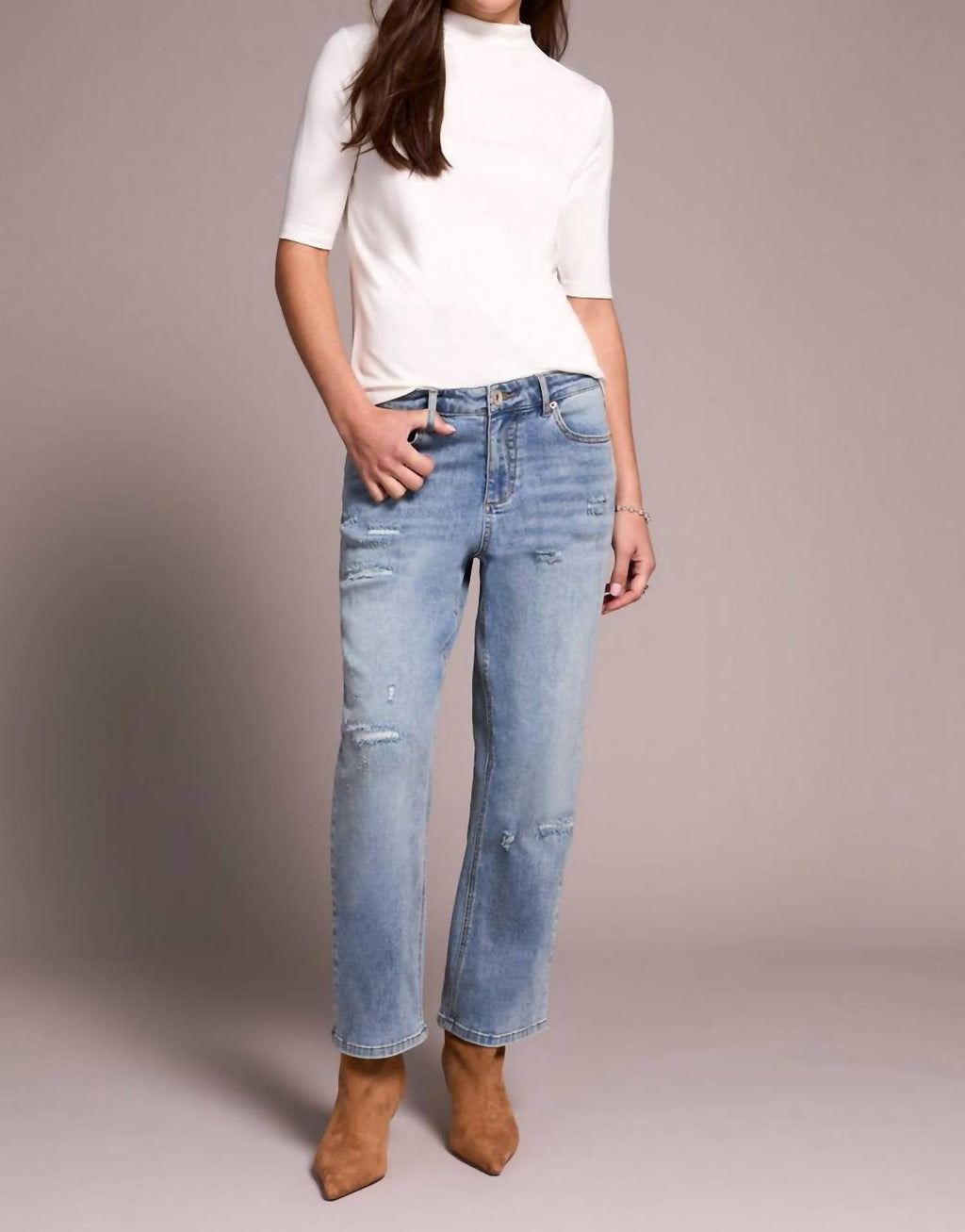 Tribal - Audrey Super Straight Flood Jeans