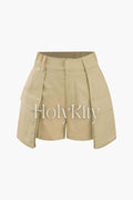 Cargo Pocket Elastic Waist Shorts