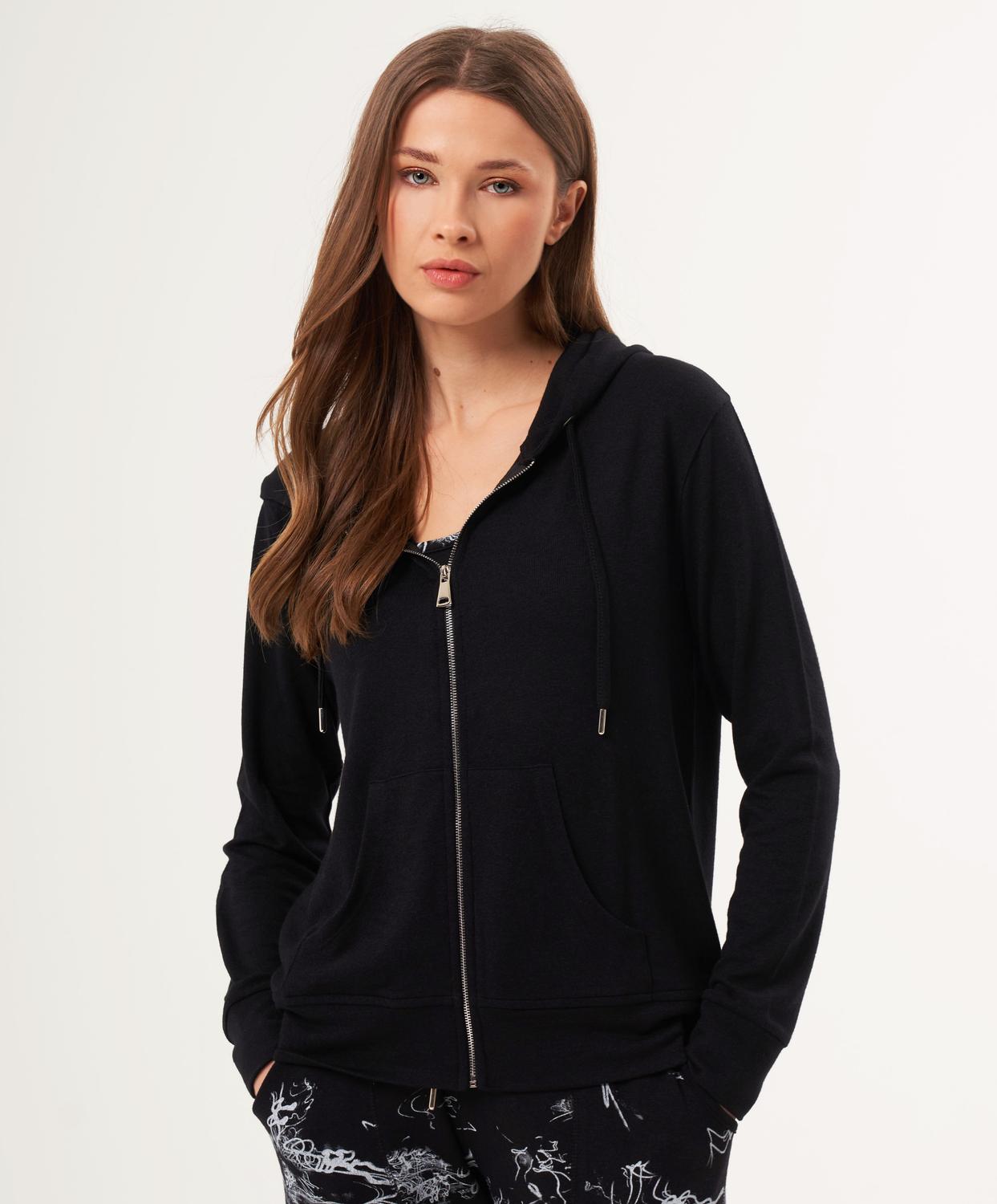 French Kyss - Abstract Print Zip Up Hoodie