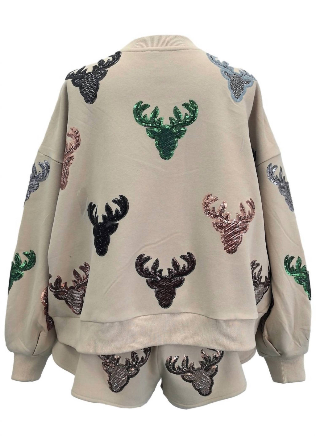 Queen Of Sparkles - Deer Head Sweatshirt