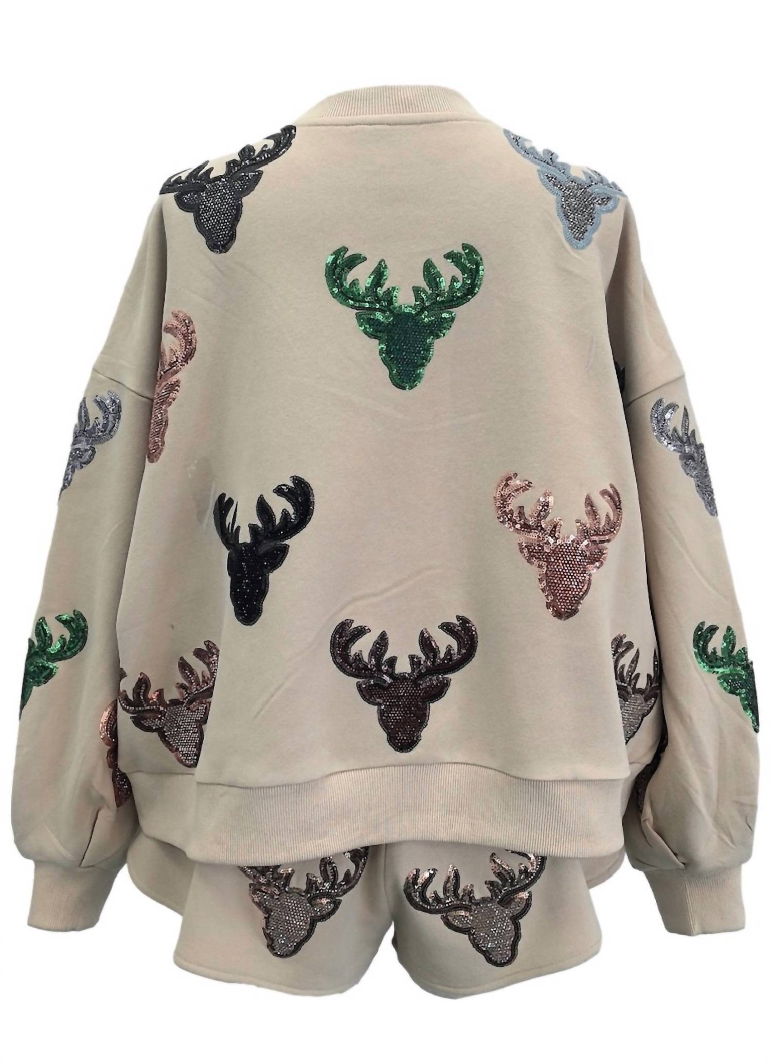 Queen Of Sparkles - Deer Head Sweatshirt