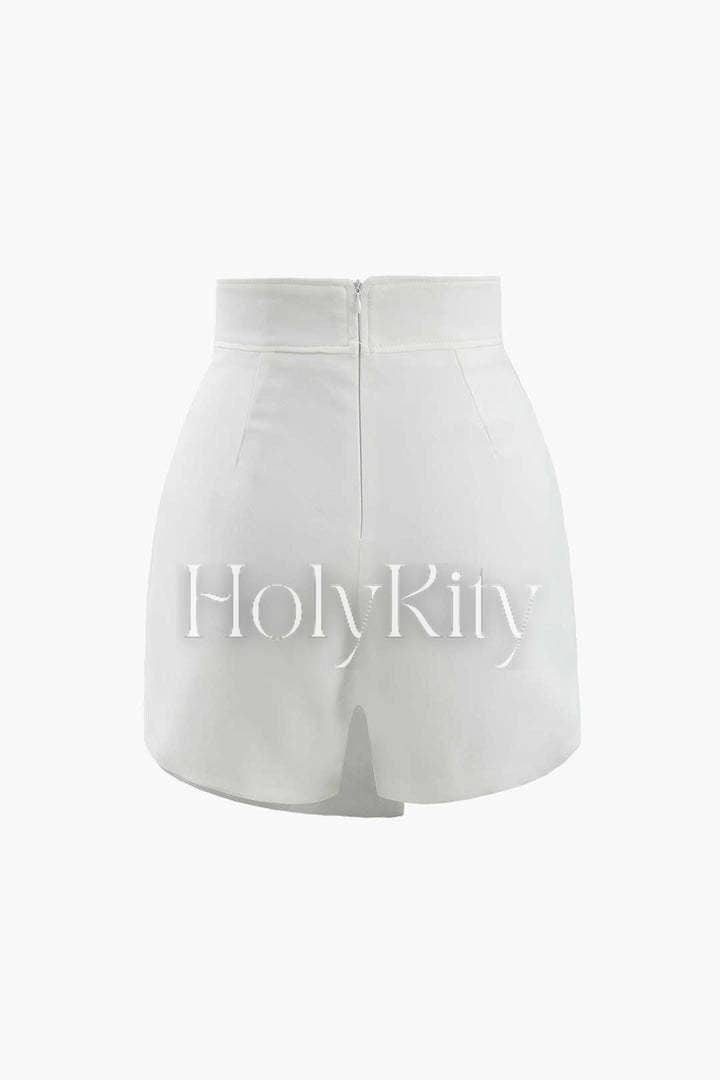 Asymmetric Wrap Tailored Shorts