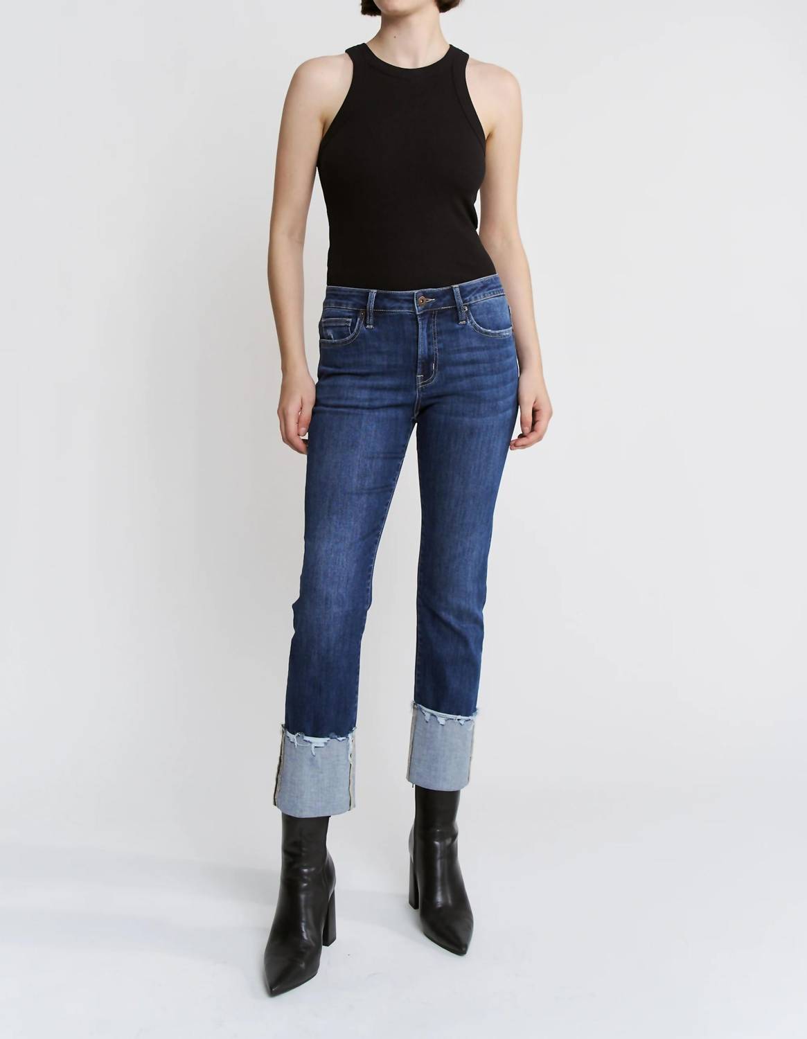 Mica Denim - Happiness Mid Rise With Cuff Jeans
