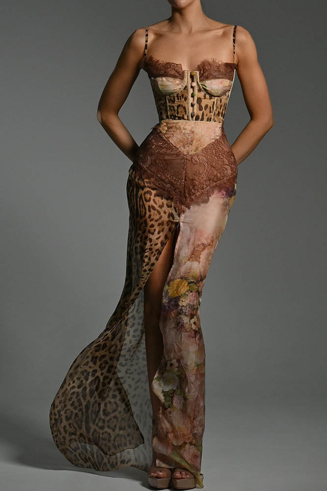 Whispers of the Wild – Waist-Tied Maxi Dres