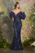 A1488 - Flowing Water Mermaid Gown - Andrea & Leo