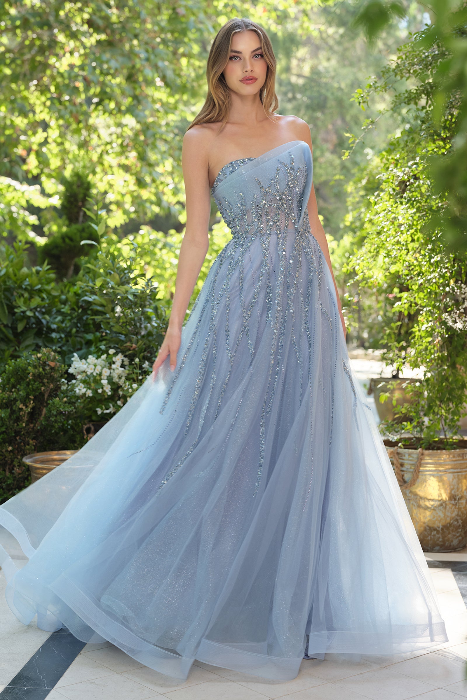 A1491 - Cynthia Structured Ball Gown - Andrea & Leo