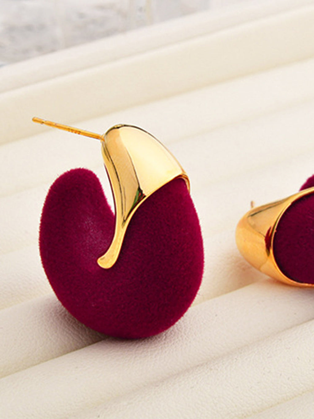 Flocked Hoop Earrings