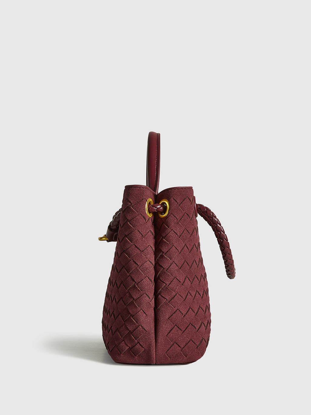 Woven Crossbody Tote with Gold Hardware