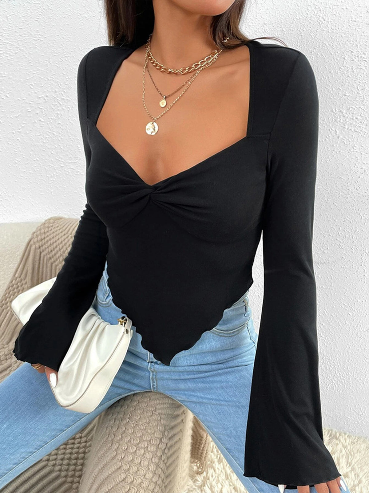 Sweetheart Long Sleeve Top