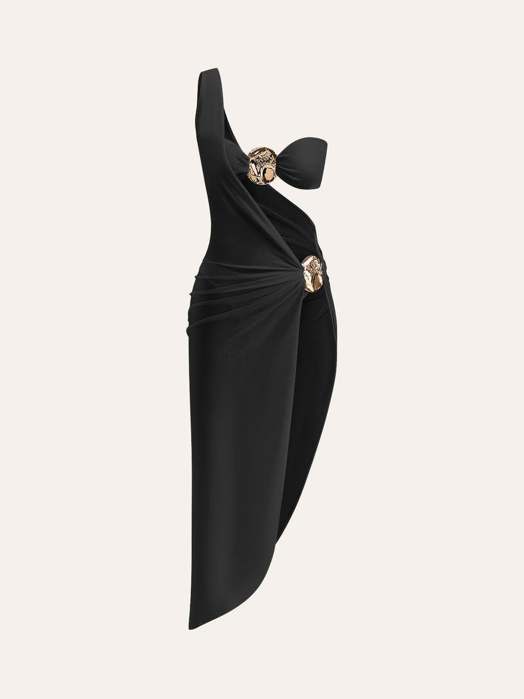 Gold Detail Bikini With Cover-Up