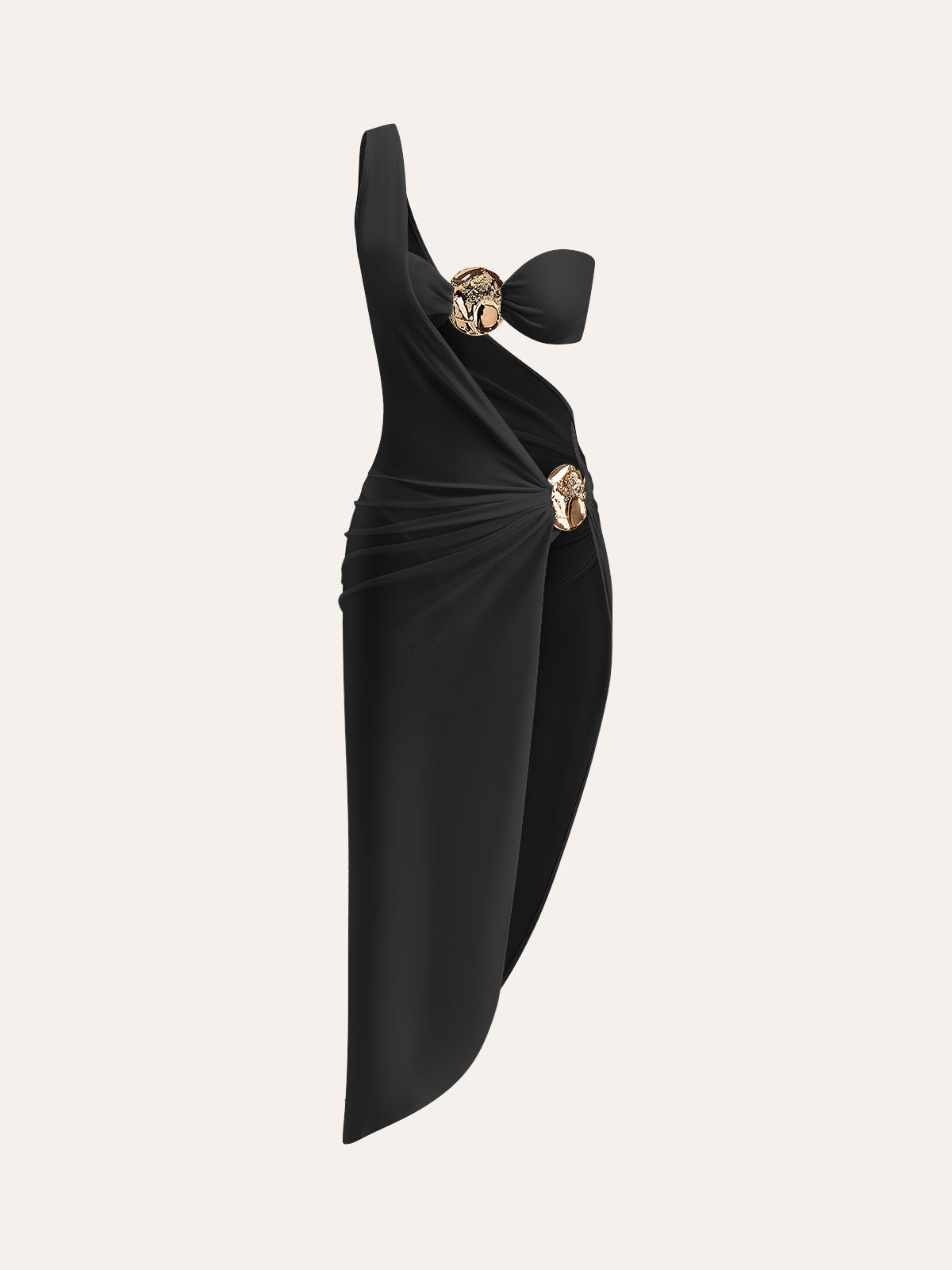 Gold Detail Bikini With Cover-Up