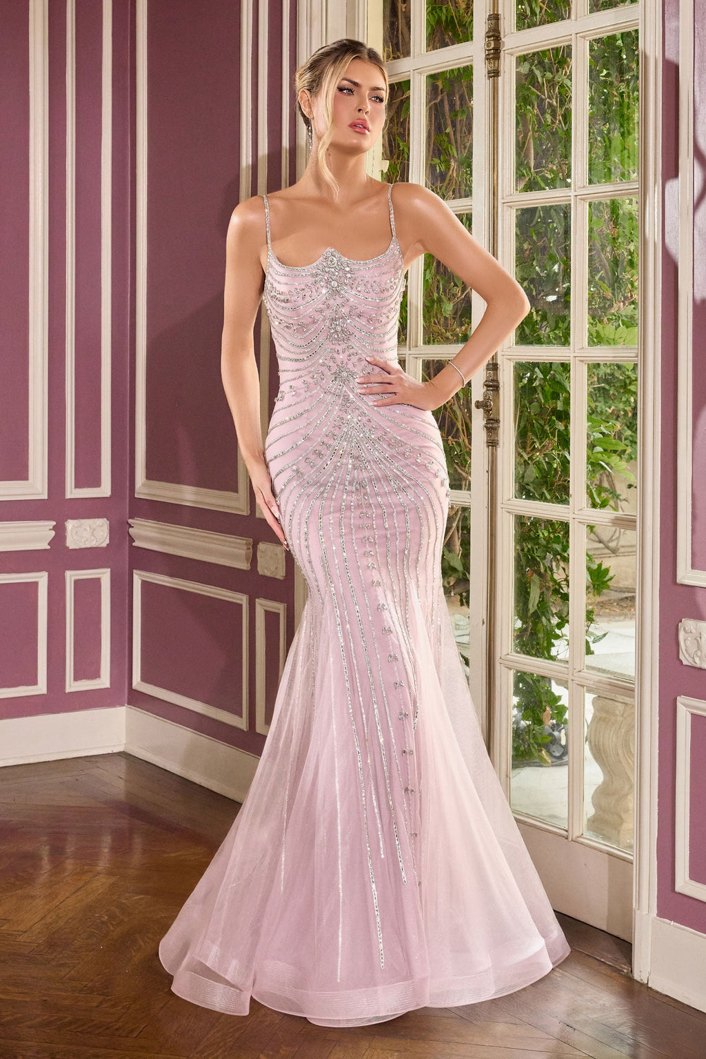 Rebekah Gown - Evening Dress with Detachable Bow Train