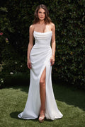 Johanna Gown - Off White Strapless Fitted Gown