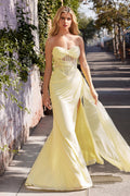 MERCEDES GOWN - STRAPLESS DRAPED FITTED GOWN