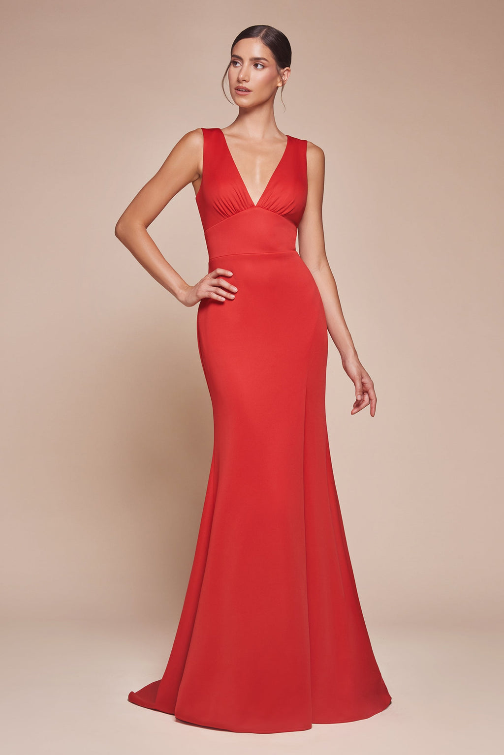 Cora Gown - V Neckline & Keyhole Back