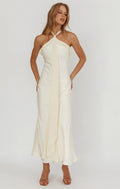 LUMI¨¨RE HALTER MAXI DRESS - BUTTER YELLOW