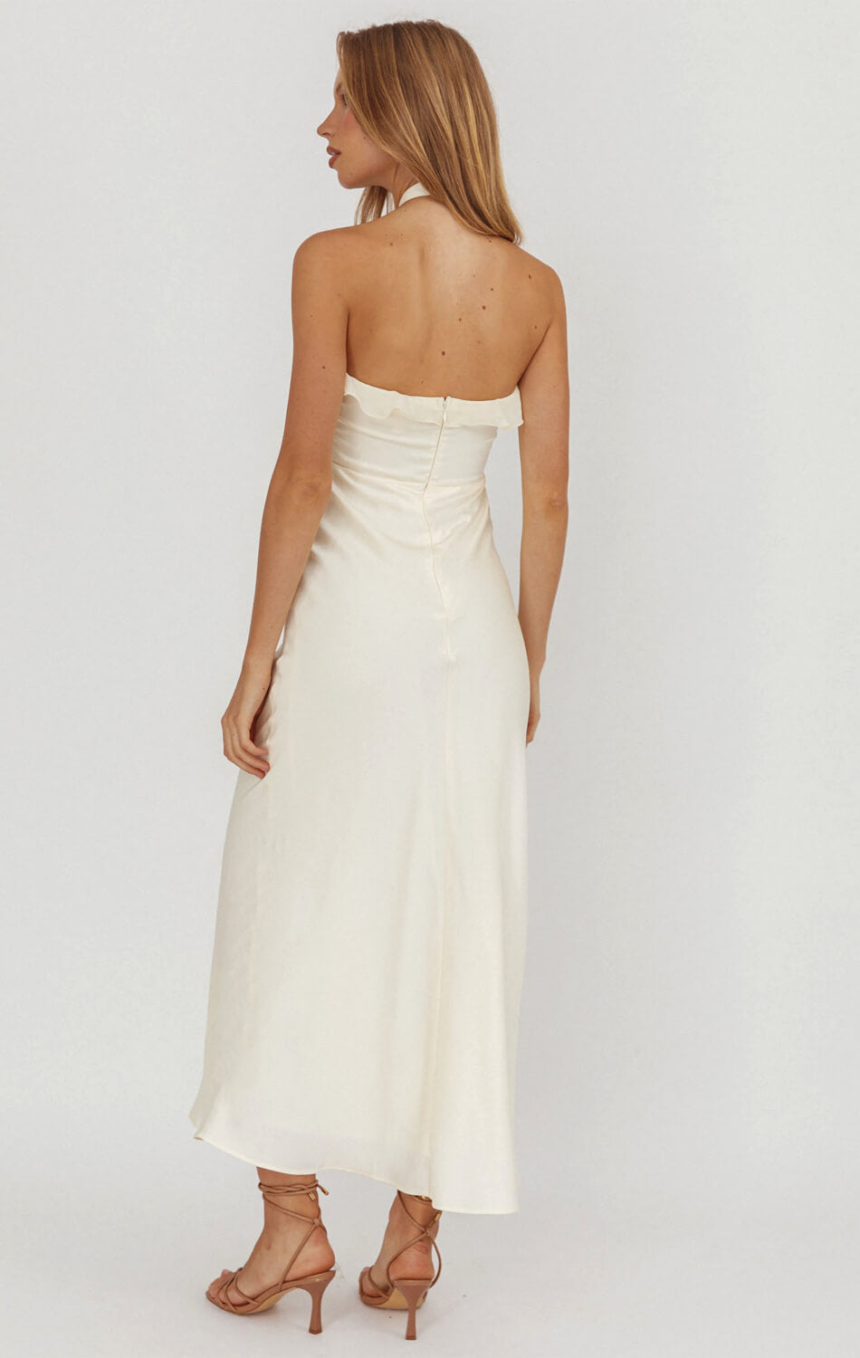 LUMI¨¨RE HALTER MAXI DRESS - BUTTER YELLOW
